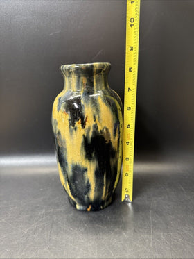 Vintage Vase Glazed Brown Black Arts Decor