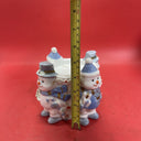 Fitz And Floyd 4 Snowmen Candle Holder.  Super Cute Christmas Decoration