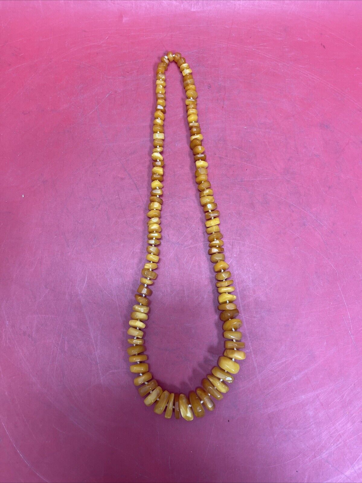 Vintage Beads, Natural Amber Necklace 48.0g