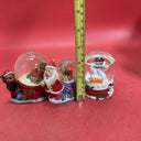 Vintage Lot 3 Santa ,Teddies,Snowman-Glass Snow Globe