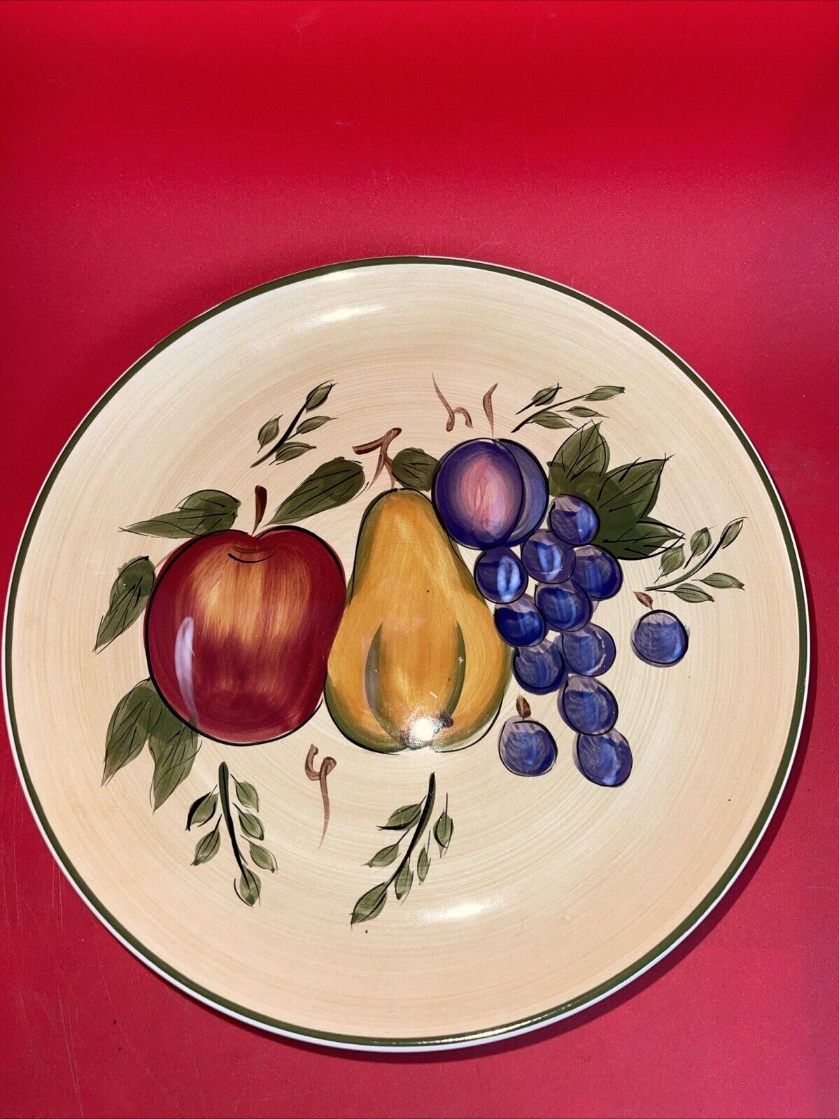 Gibson Hand-Painted 'Fruit Grove' Everyday China 9.5” Plates Ceramic Set 4