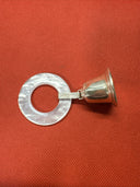 Vintage 1931 Lullaby Sterling Silver Mother of Pearl Teething Rattle Bell