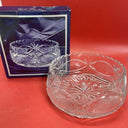 Vintage Crystal Sawtooth Edge Fan Serving Bowl