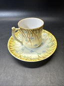 Vintage Mini Cup & Saucer Floral/ Set Of 2