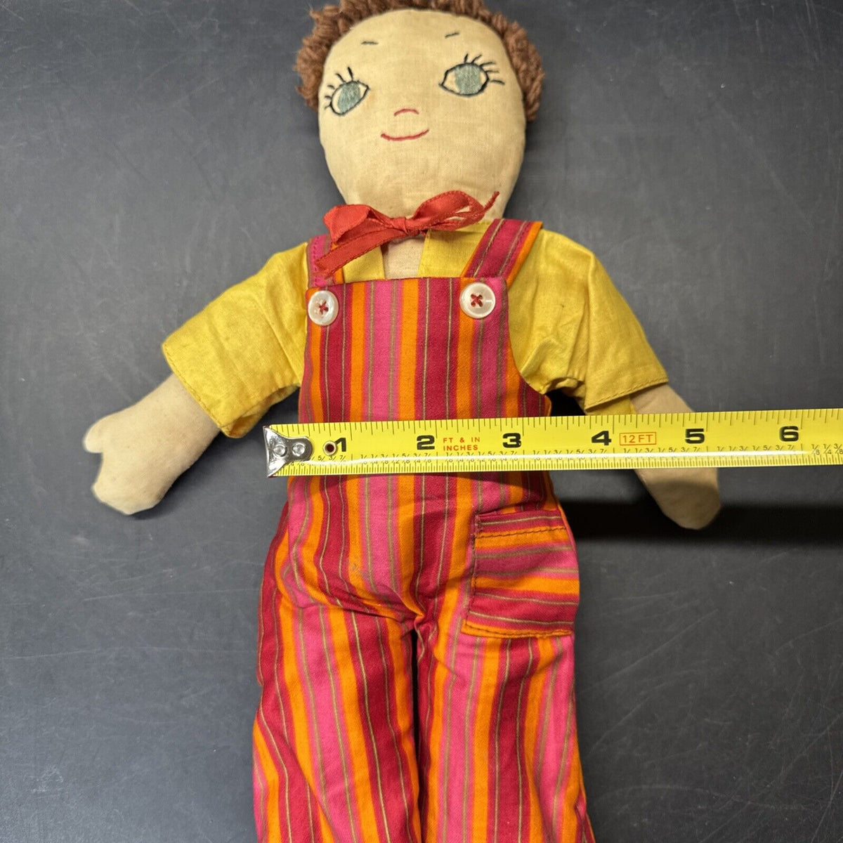 Vintage Handmade Cloth Doll 13”