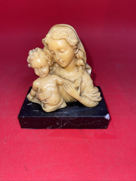Vintage Italian Plastic Madonna and Child Figurine