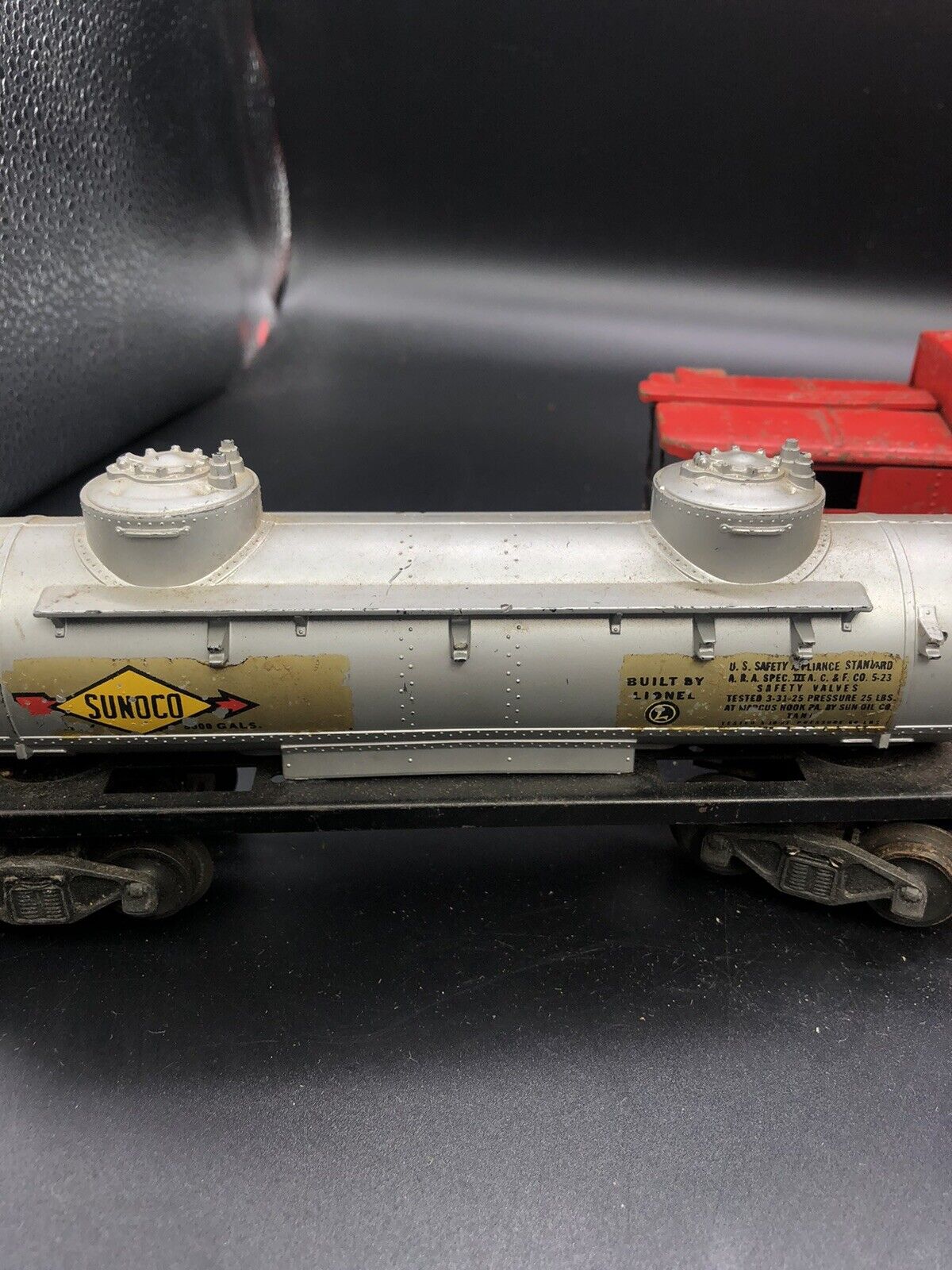 Vintage Lionel Trains O Gauge Post War Pennsylvania Metal Caboose Sunoco