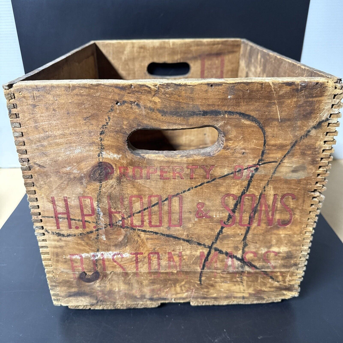 Milk Carton H.P. HOOD & SONS VINTAGE Tongue And Groove