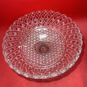 Imperial Glass Lace Edge Diamond Cut Base Pedestal Bowl