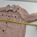 Market & Spruce Blush Pink Denim Jacket Stretch Cotton Blend Size L