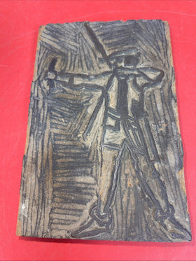 3 Vintage Carved WOODEN BLOCK STAMP for Hand Printing Fabric/Textiles/Wallpaper