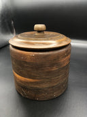Vintage Multi Wood Mosaic Hand Turned Bowl Vase Segmented