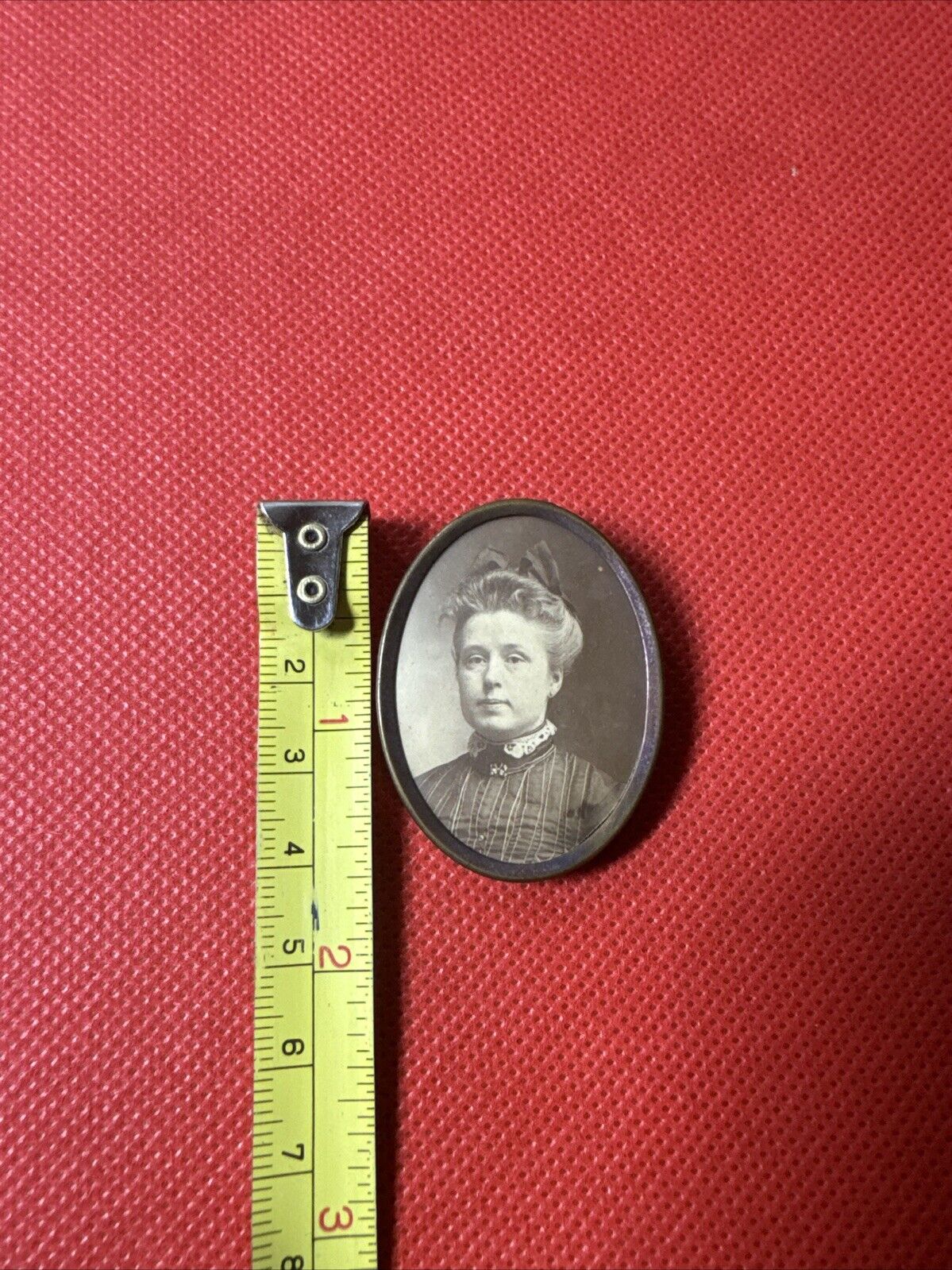 Vintage Miniature Brooch Photo With Frame