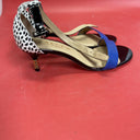 Tabita Women  Low Gold Tipped Heel Sandal W Ankle Strap Size:7