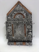 Hammered Metal Hanging Key Case w/ Elephant God Ganesh