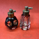 Vintage Miniature Small Fine Cut Glass Perfume Atomiser/ Lot Of 2