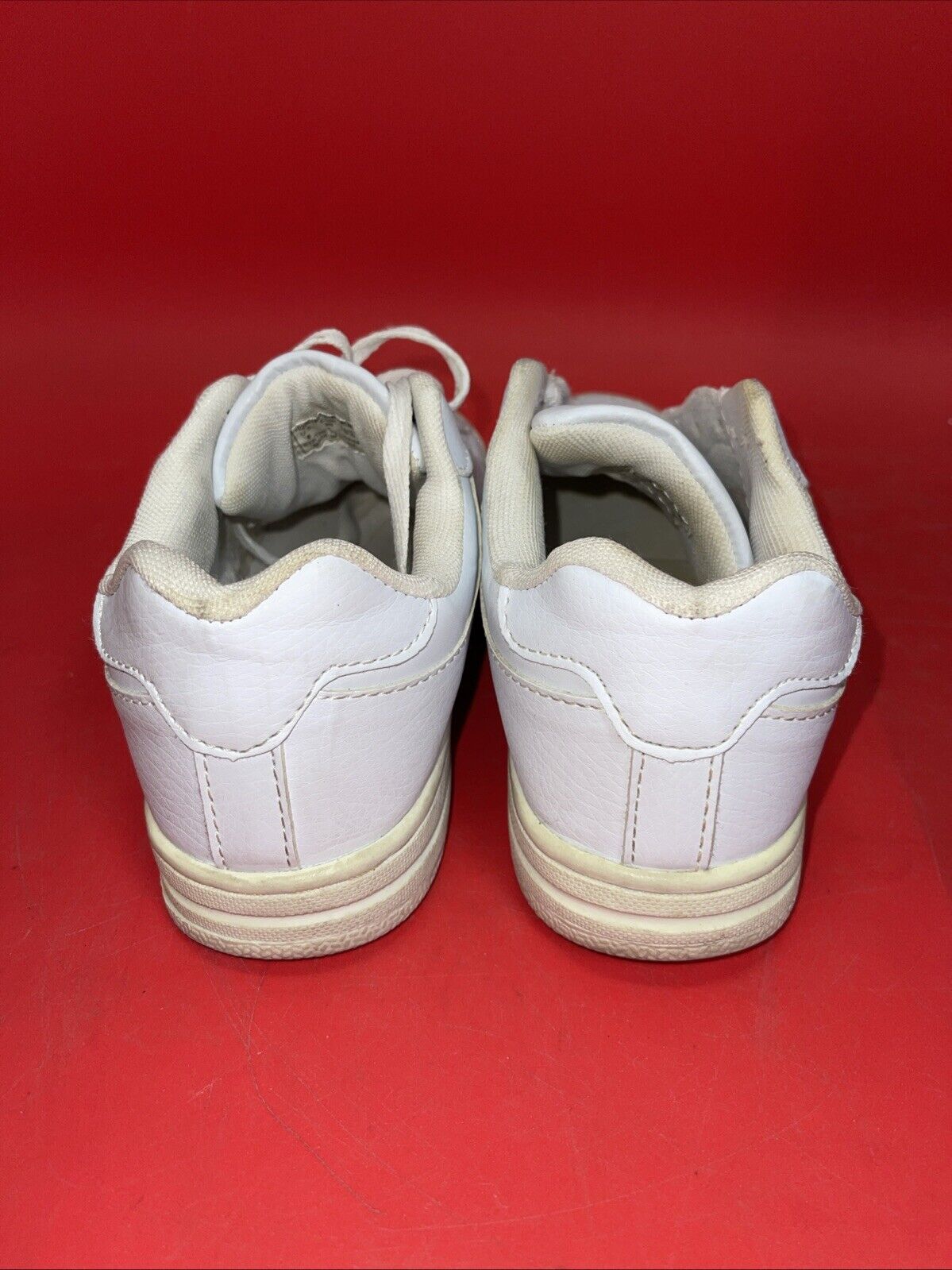 Baby Phat White Leather Sneakers Shoes w Jewel Embellishment Womens Size 8
