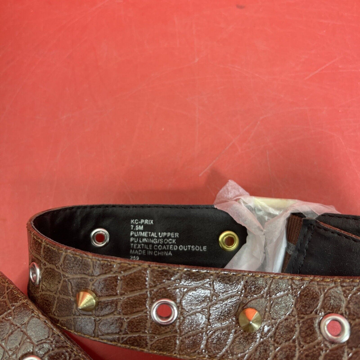 Steve Madden Sharon  Brown Studded Strappy Sandals Size 7.5