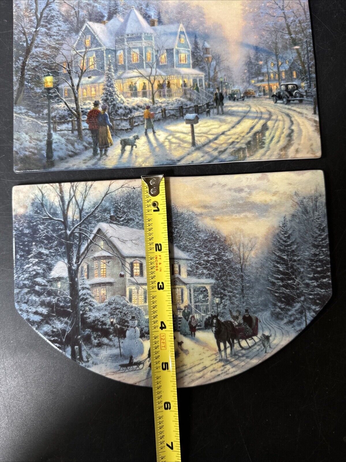 Thomas Kinkade Holiday Winter Collectible Trays/ Lot Of 3