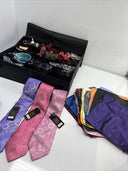 Mens Silk Ties Paisley Striped Checks Men Tie 23 Pieces New And Very Good*