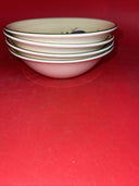 Set of 4 Hand Painted Gibson Everyday Bowls, Apple, Plum, Grape 6 1/4”