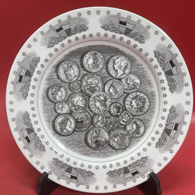 222 Fifth SLICE OF LIFE - COIN COLLECTION 12" Platter Black White Marla Shega