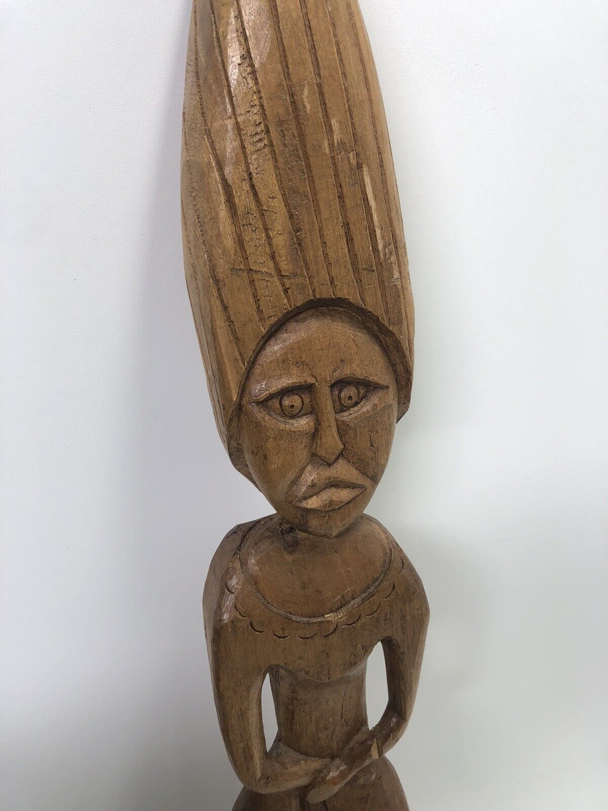 Hand Carved Wooden Statue From The Bahamas 