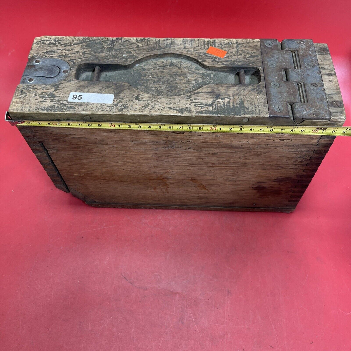 WWI M1917 Browning Machine Gun Wooden Dovetailed Wood Ammunition Ammo Box WW1