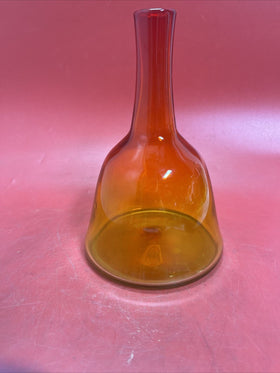Blenko Decanter 6122S Tangerine 9”1960s Vintage. No Stopper.