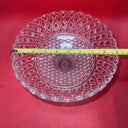 Imperial Glass Lace Edge Diamond Cut Base Pedestal Bowl