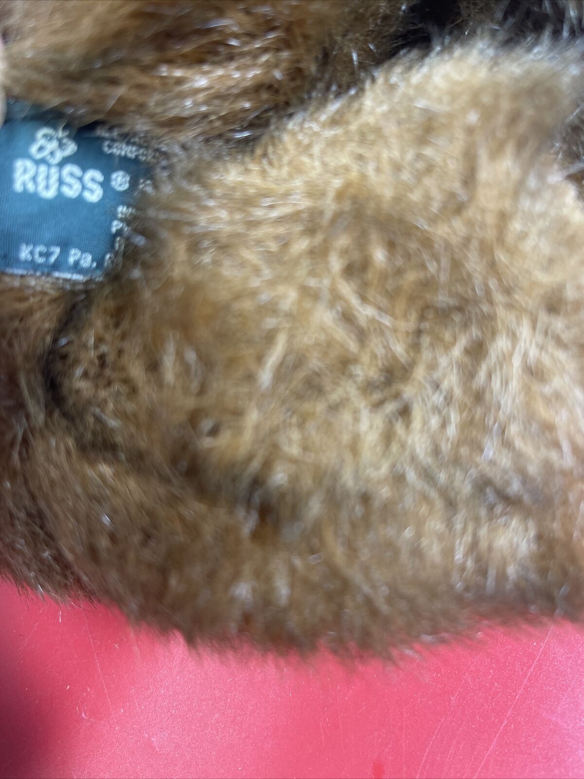Vintage Russ Berrie Great Grizzly Bear Long Brown Fuzzy Soft Plush Toy
