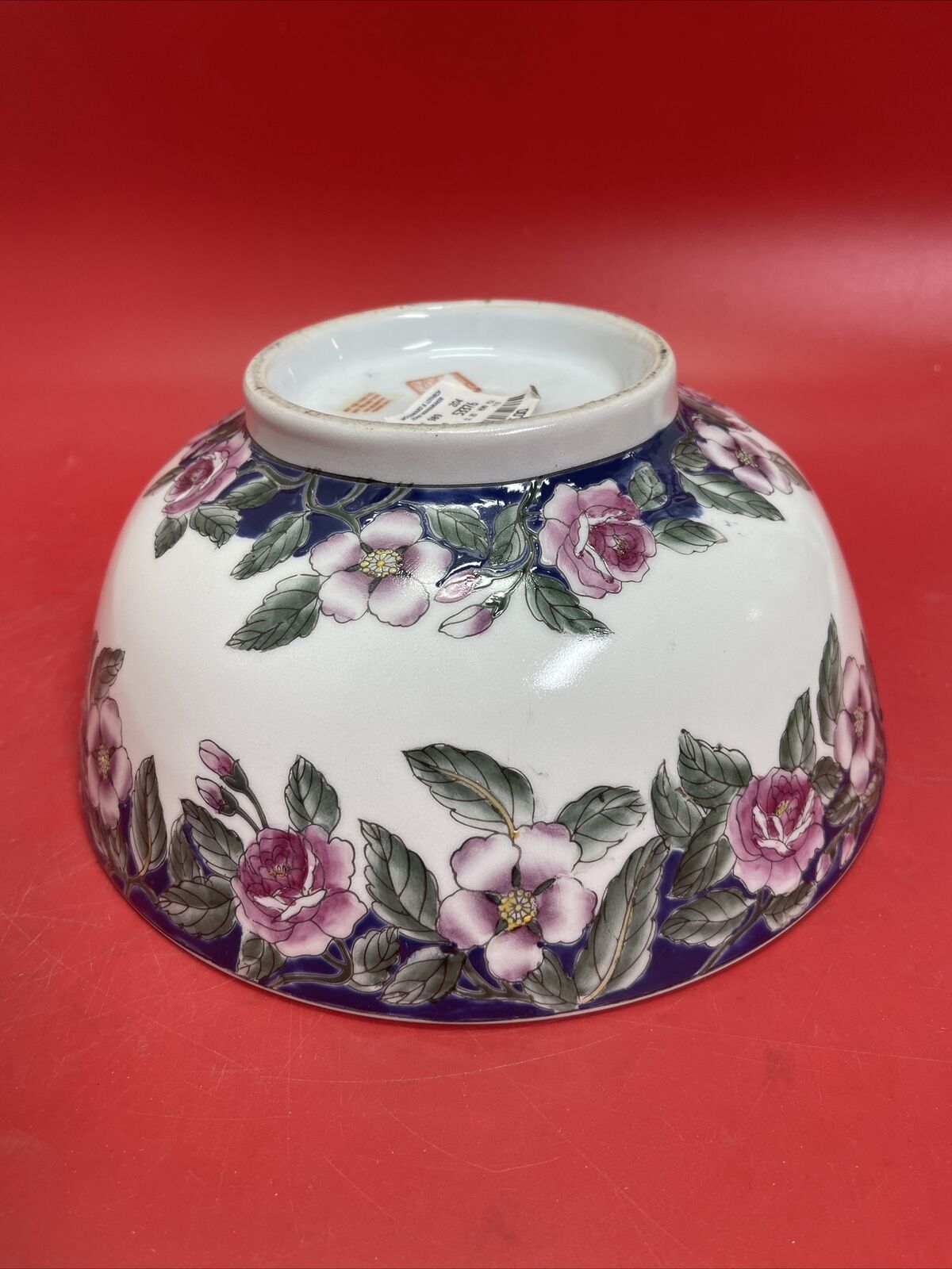 Andrea by Sadek Round serving plate, tall, with floral pattern