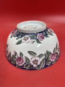 Andrea by Sadek Round serving plate, tall, with floral pattern