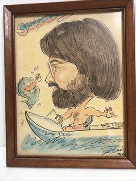 Slimy Dog Funny Art Portrait Signed