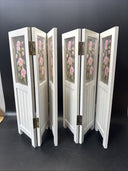 Collections Mini Decor Room Divider White Frosted Floral Dollhouse Set2 Displays