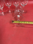 Set 5 Wine Glasses Etched Floral Design Vintage Goblets