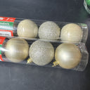 Christmas Tree Ball Ornaments Bronze, Red, Green, Gold 2.36"