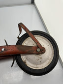 Vintage Red Metal Foot-Push Scooter