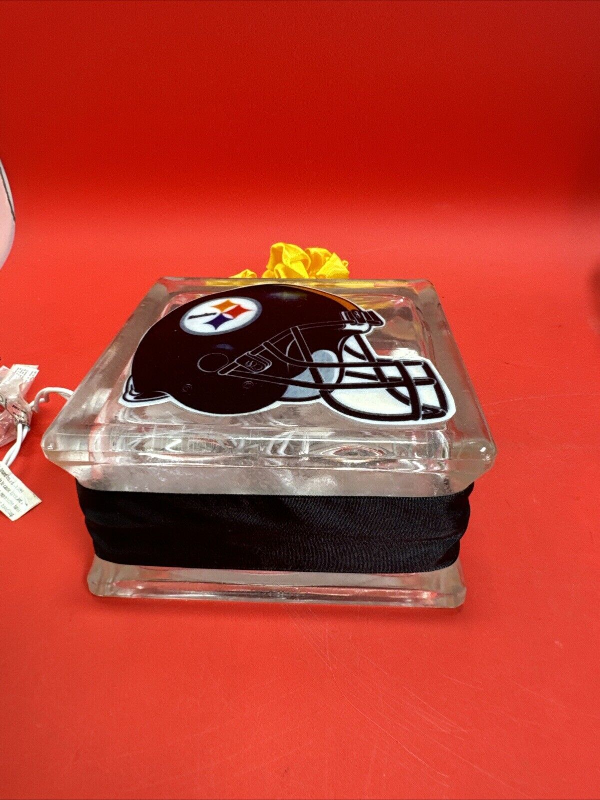 Pittsburgh Steelers Helmet Lighted Glass Block