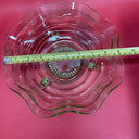 Vintage Green Glass Double Handle Plate & Candy Vase Green