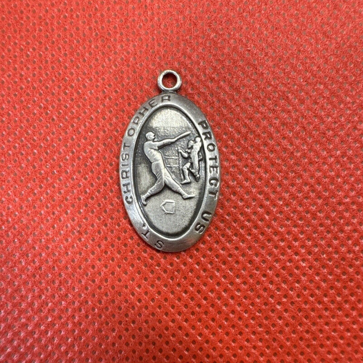 St. Christopher Protect US Medal Sterling Silver Blank Back for Engraving