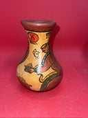 Vintage Hand Painted Aztec Mayan Tribal Art Vases Lot 3