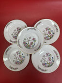 Lot of 5~Vtg Altrohlau MZ CMR China Czechoslovakia Floral Small Dessert Plates