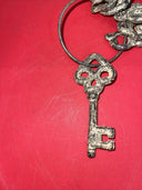 7 CAST IRON JAIL Keys House RUSTIC WESTERN CHURCH Key Ring Lock SKELETON Prop *