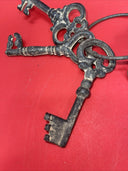 7 CAST IRON JAIL Keys House RUSTIC WESTERN CHURCH Key Ring Lock SKELETON Prop