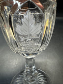 Flint Frosted Magnet and Grape Early American Pattern Glass Goblet