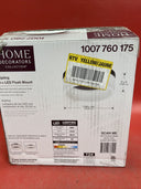 Home Decorators Collection 8in. Black LED Flush Mount.