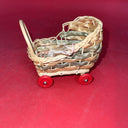 Vintage Wicker Pram Carriage Doll Germany Dollhouse Miniature