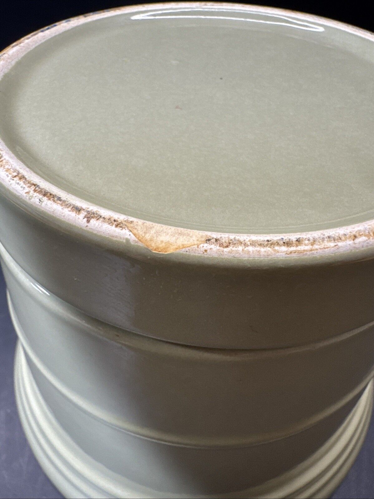 Ceramic Green Planter With Underbowl 5”x 6.1/3”