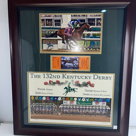 a collection of memorabilia commemorating Barbaro  2006 Kentucky Derby victory